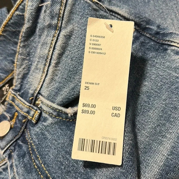 Urban Outfitters High Rise Ripped Flared Jeans Size 25 - Picture 12 of 15